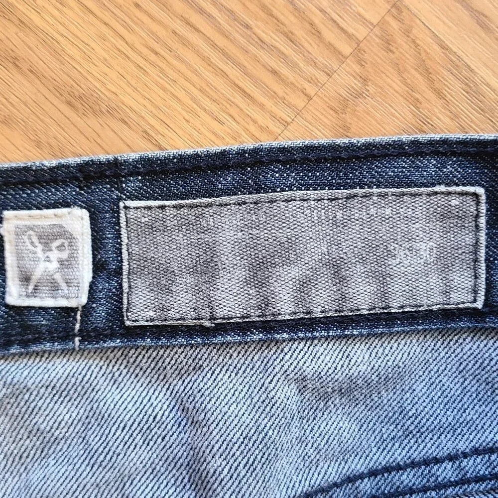 MARC ECKO CUT & SEW SLIM FIT JEANS RIGID 100% COTTON DENIM WHISKER DARK WASH 36S